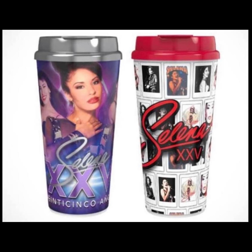 Selena 25th anniversary cups
